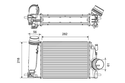 Valeo Ladeluftkühler [Hersteller-Nr. 818293] für Nissan, Renault von VALEO