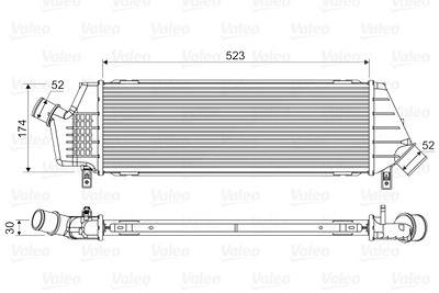 Valeo Ladeluftkühler [Hersteller-Nr. 818354] für Nissan von VALEO