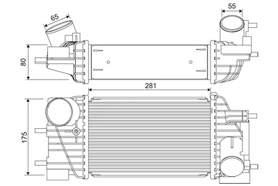 Valeo Ladeluftkühler [Hersteller-Nr. 822919] für Nissan von VALEO