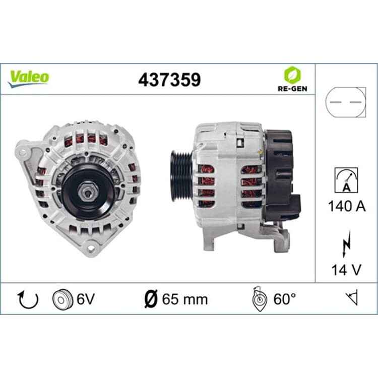 Valeo Lichtmaschine Audi A4 A6 Allroad Skoda Superb von VALEO