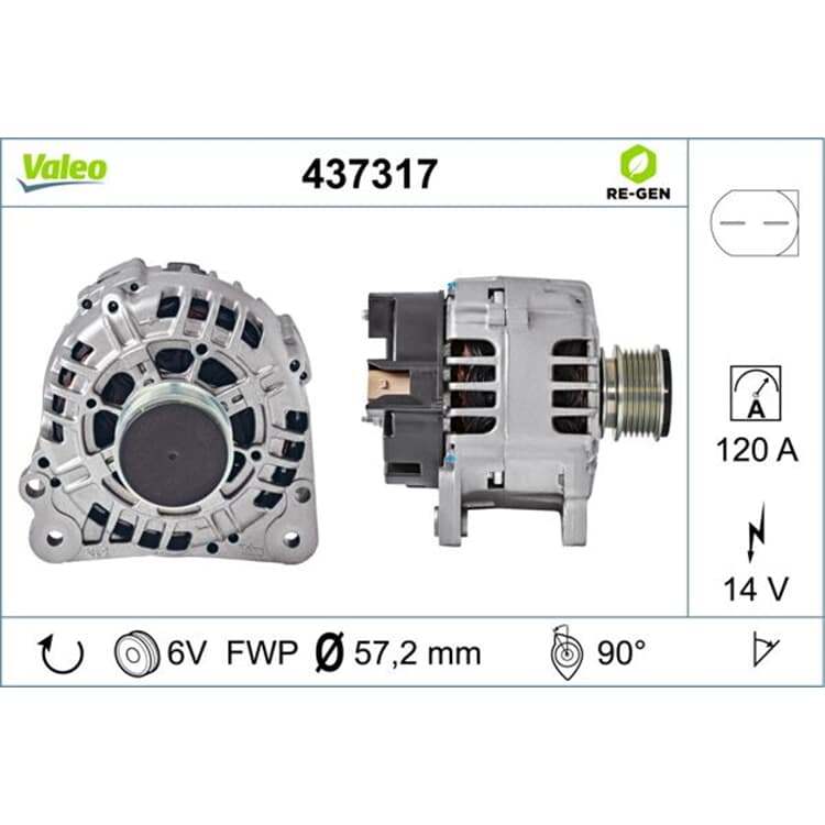 Valeo Lichtmaschine Audi TT Seat Alhambra Skoda Superb VW Bora Sharan von VALEO