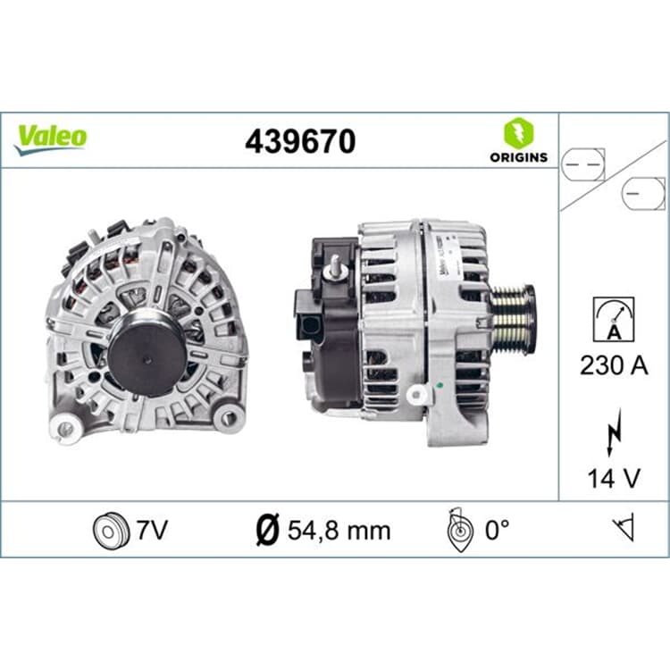 Valeo Lichtmaschine BMW 5er 7er X5 X6 von VALEO