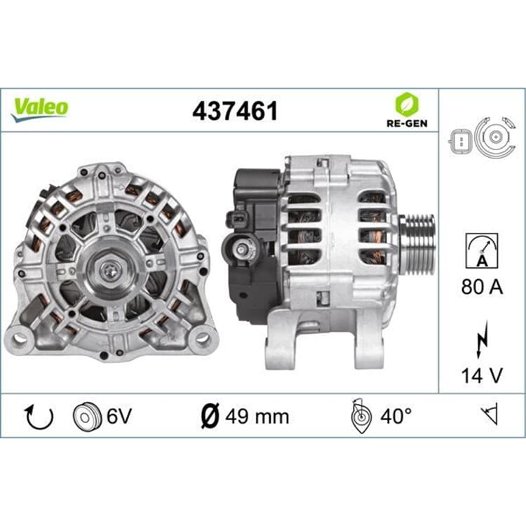 Valeo Lichtmaschine Citroen C2 C3 C4 Peugeot 1007 206 207/207+ 307 von VALEO