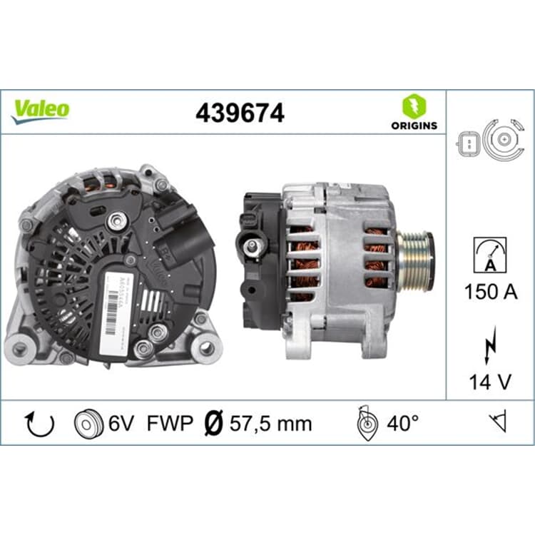 Valeo Lichtmaschine Citroen Fiat Lancia Peugeot von VALEO