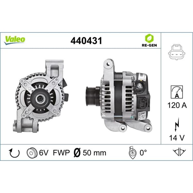 Valeo Lichtmaschine Ford C-Max Focus C-Max Volvo C30 S40 V50 von VALEO