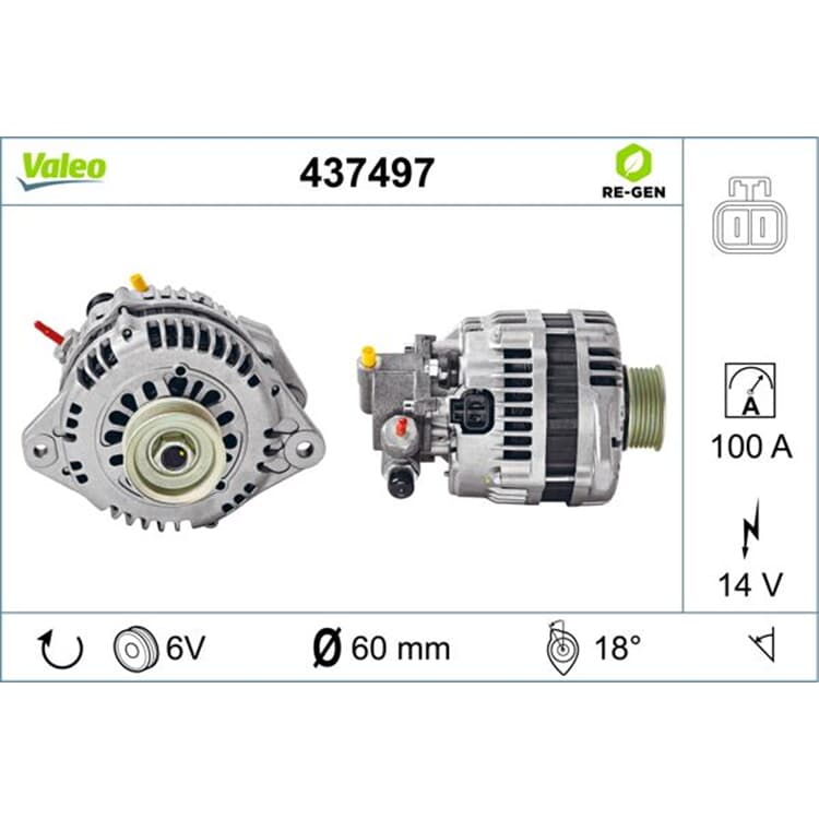 Valeo Lichtmaschine Honda Civic Opel Astra Combo Corsa Meriva von VALEO