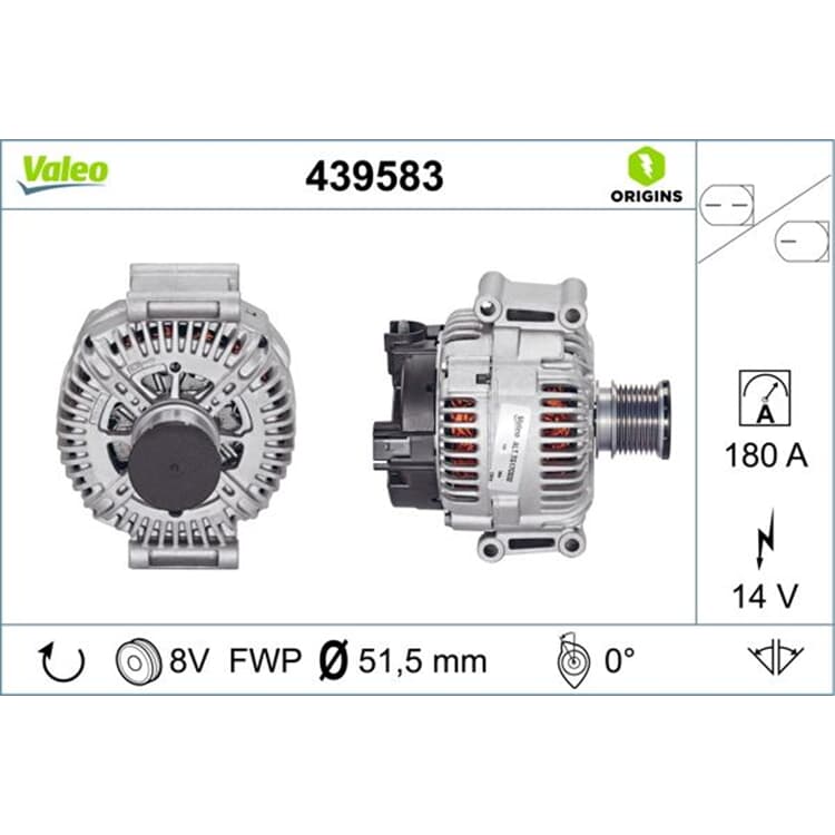 Valeo Lichtmaschine Mercedes G-Klasse Gl-Klasse M-Klasse R-Klasse von VALEO