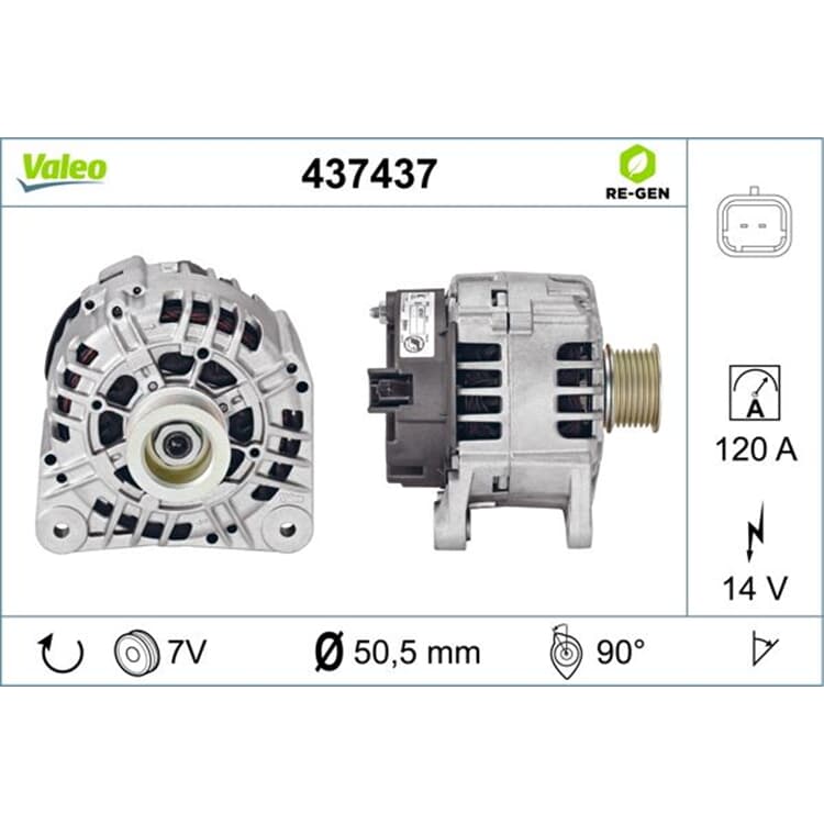 Valeo Lichtmaschine Nissan Primera Renault Grand Megane Sc?nic von VALEO