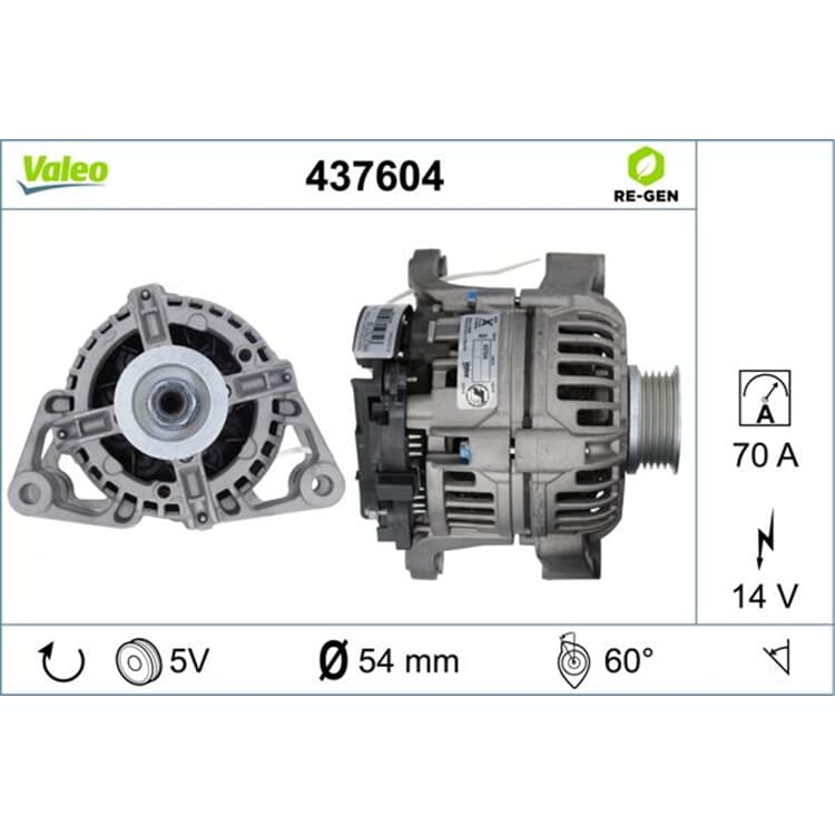 Valeo Lichtmaschine Opel Agila Astra Combo Corsa Tigra von VALEO