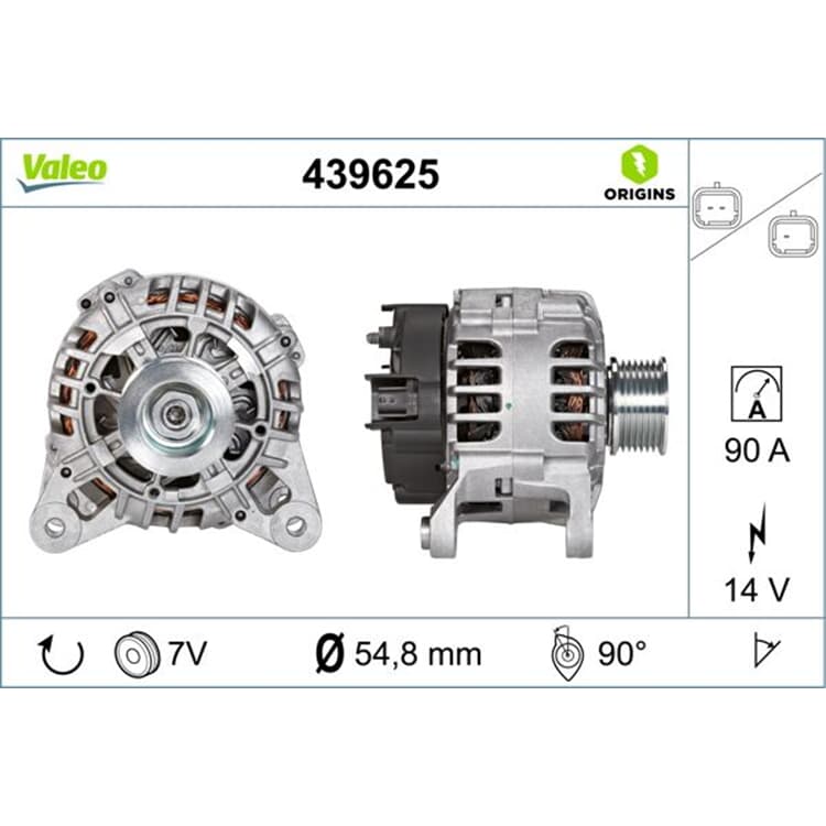 Valeo Lichtmaschine Renault Clio Koleos Modus Twingo Wind von VALEO