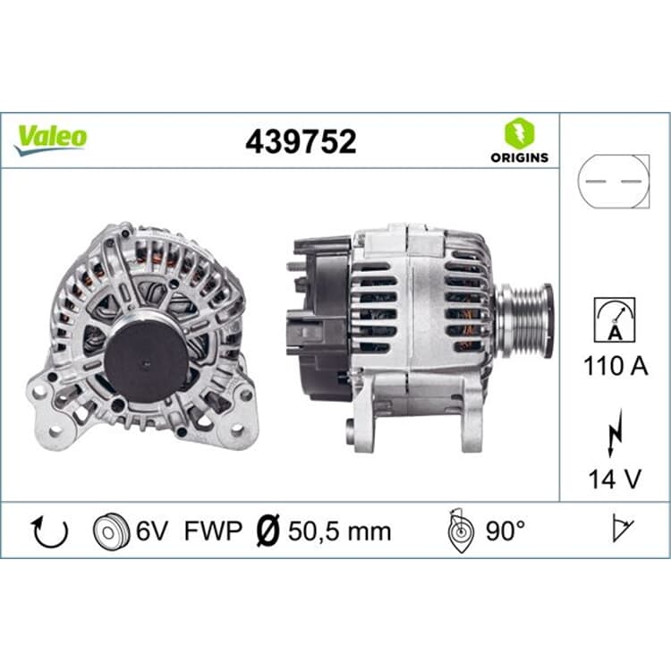 Valeo Lichtmaschine VW Amarok Crafter Eos Multivan Transporter von VALEO