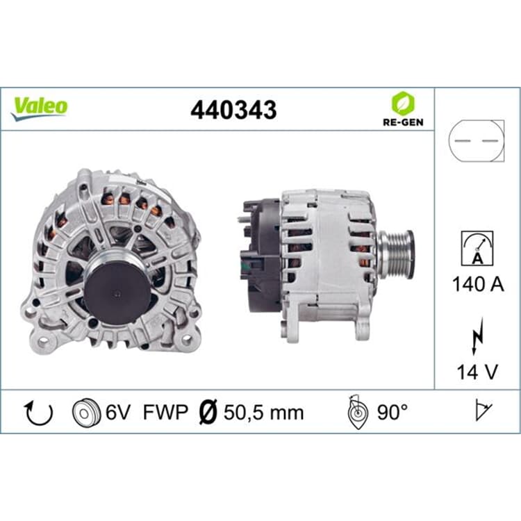 Valeo Lichtmaschine VW Amarok Crafter Multivan Transporter T5 von VALEO