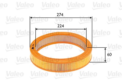 Valeo Luftfilter [Hersteller-Nr. 585619] für Skoda, Seat, Ford, Citroën, BMW, Audi, VW von VALEO