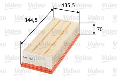 Valeo Luftfilter [Hersteller-Nr. 585001] für Audi, Seat, Skoda, VW von VALEO