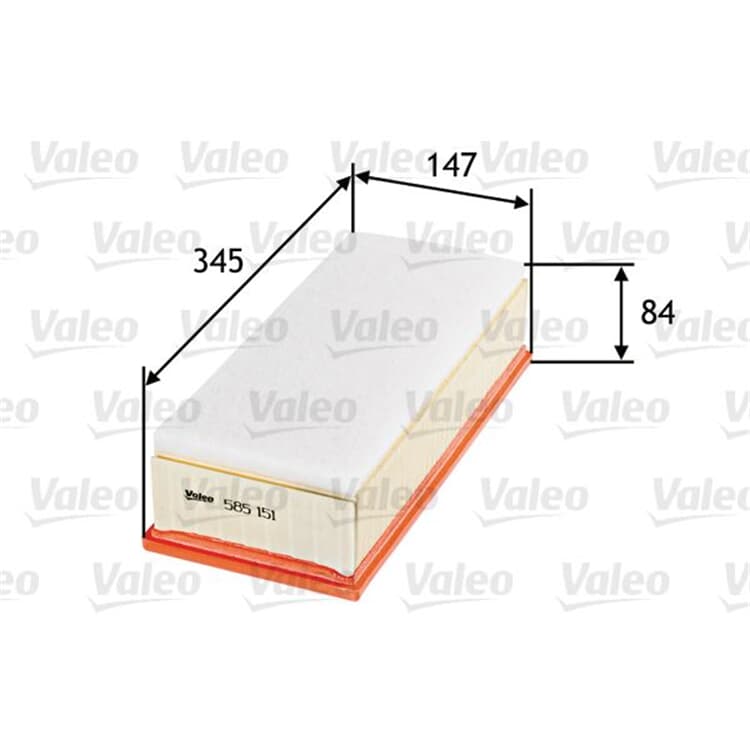 Valeo Luftfilter Citroen Fiat Lancia Mitsubishi Peugeot Toyota von VALEO