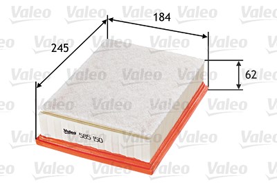 Valeo Luftfilter [Hersteller-Nr. 585150] für Citroën, Peugeot von VALEO