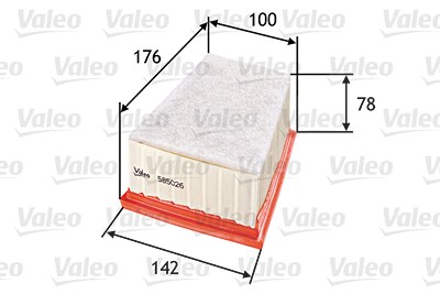 Valeo Luftfilter [Hersteller-Nr. 585026] für Dacia, Lada, Nissan, Opel, Renault von VALEO