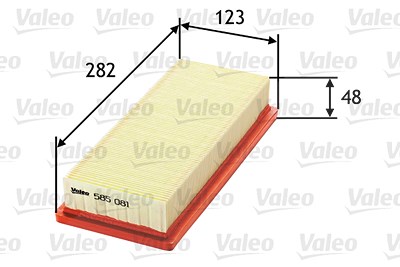 Valeo Luftfilter [Hersteller-Nr. 585081] für Citroën, Fiat, Lancia, Nissan, Peugeot, Renault von VALEO