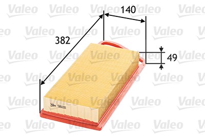 Valeo Luftfilter [Hersteller-Nr. 585005] für Citroën, Ford, Mazda, Peugeot, Toyota von VALEO