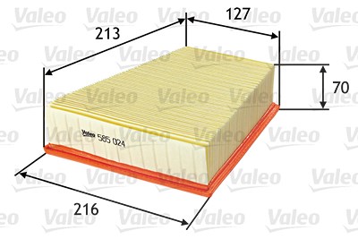 Valeo Luftfilter [Hersteller-Nr. 585024] für Seat, Skoda, VW von VALEO