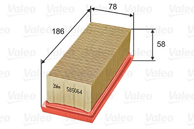 Valeo Luftfilter [Hersteller-Nr. 585064] für Renault, Nissan von VALEO