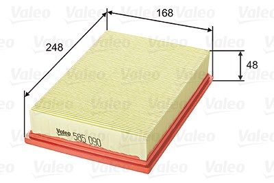 Valeo Luftfilter [Hersteller-Nr. 585090] für Citroën, Mercedes-Benz, Peugeot von VALEO