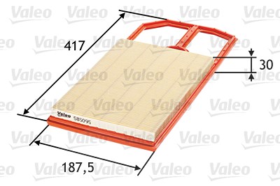 Valeo Luftfilter [Hersteller-Nr. 585095] für Seat, Skoda, VW von VALEO