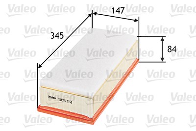 Valeo Luftfilter [Hersteller-Nr. 585151] für Citroën, Fiat, Lancia, Mitsubishi, Peugeot von VALEO