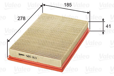 Valeo Luftfilter [Hersteller-Nr. 585163] für Seat von VALEO