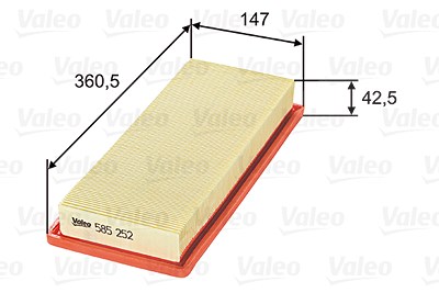 Valeo Luftfilter [Hersteller-Nr. 585252] für Citroën, Mini, Peugeot von VALEO