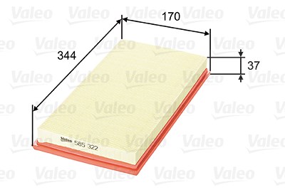 Valeo Luftfilter [Hersteller-Nr. 585322] für Jeep, Volvo von VALEO