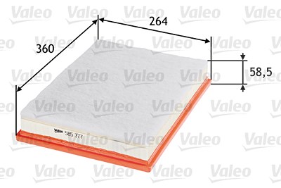 Valeo Luftfilter [Hersteller-Nr. 585377] für Nissan, Opel, Renault, Vauxhall von VALEO