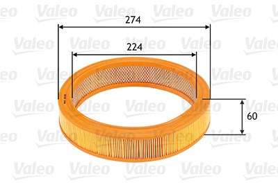 Valeo Luftfilter [Hersteller-Nr. 585620] für Skoda, Seat, VW, Audi von VALEO