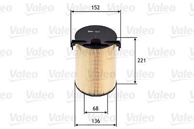 Valeo Luftfilter [Hersteller-Nr. 585652] für Audi, Seat, Skoda, VW von VALEO