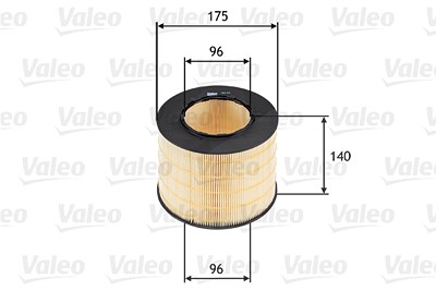 Valeo Luftfilter [Hersteller-Nr. 585714] für Saab von VALEO