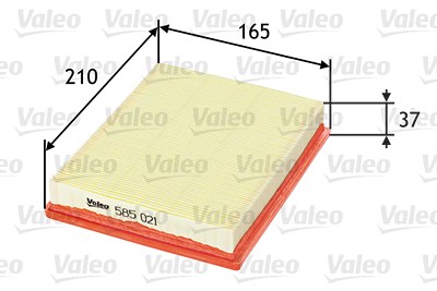 Valeo Luftfilter [Hersteller-Nr. 585021] für Opel von VALEO