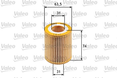 Valeo Ölfilter [Hersteller-Nr. 586510] für Alfa Romeo, Cadillac, Fiat, Opel, Saab, Suzuki, Vauxhall von VALEO