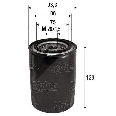 Valeo Ölfilter [Hersteller-Nr. 586076] für Isuzu, Mazda, Mitsubishi, Opel, Suzuki von VALEO