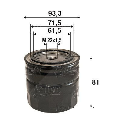 Valeo Ölfilter [Hersteller-Nr. 586110] für Honda, Rover von VALEO