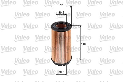 Valeo Ölfilter [Hersteller-Nr. 586525] für Chrysler, Hyundai, Jeep, Kia von VALEO