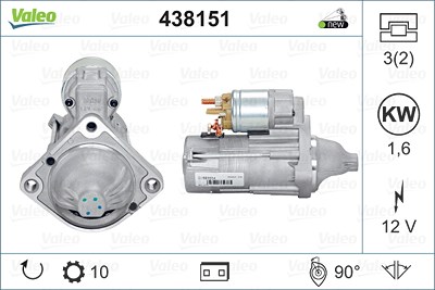 Valeo Starter [Hersteller-Nr. 438151] für BMW von VALEO