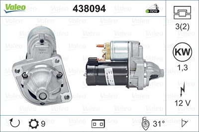 Valeo Starter [Hersteller-Nr. 438094] für BMW von VALEO