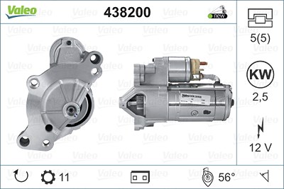 Valeo Starter [Hersteller-Nr. 438200] für Citroën, Ds, Mitsubishi, Opel, Peugeot von VALEO