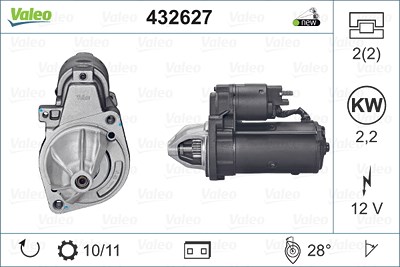 Valeo Starter [Hersteller-Nr. 432627] für Gm Korea, Mercedes-Benz, Ssangyong von VALEO