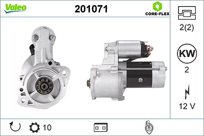 Valeo Starter [Hersteller-Nr. 201071] für Hyundai, Mitsubishi von VALEO