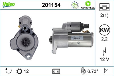 Valeo Starter [Hersteller-Nr. 201154] für Mercedes-Benz, VW von VALEO