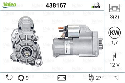 Valeo Starter [Hersteller-Nr. 438167] für Audi, VW von VALEO