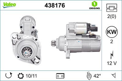 Valeo Starter [Hersteller-Nr. 438176] für Audi, Seat, Skoda, VW von VALEO