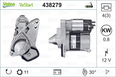 Valeo Starter [Hersteller-Nr. 438279] für Dacia, Nissan, Renault von VALEO