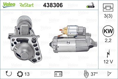 Valeo Starter [Hersteller-Nr. 438306] für Volvo von VALEO